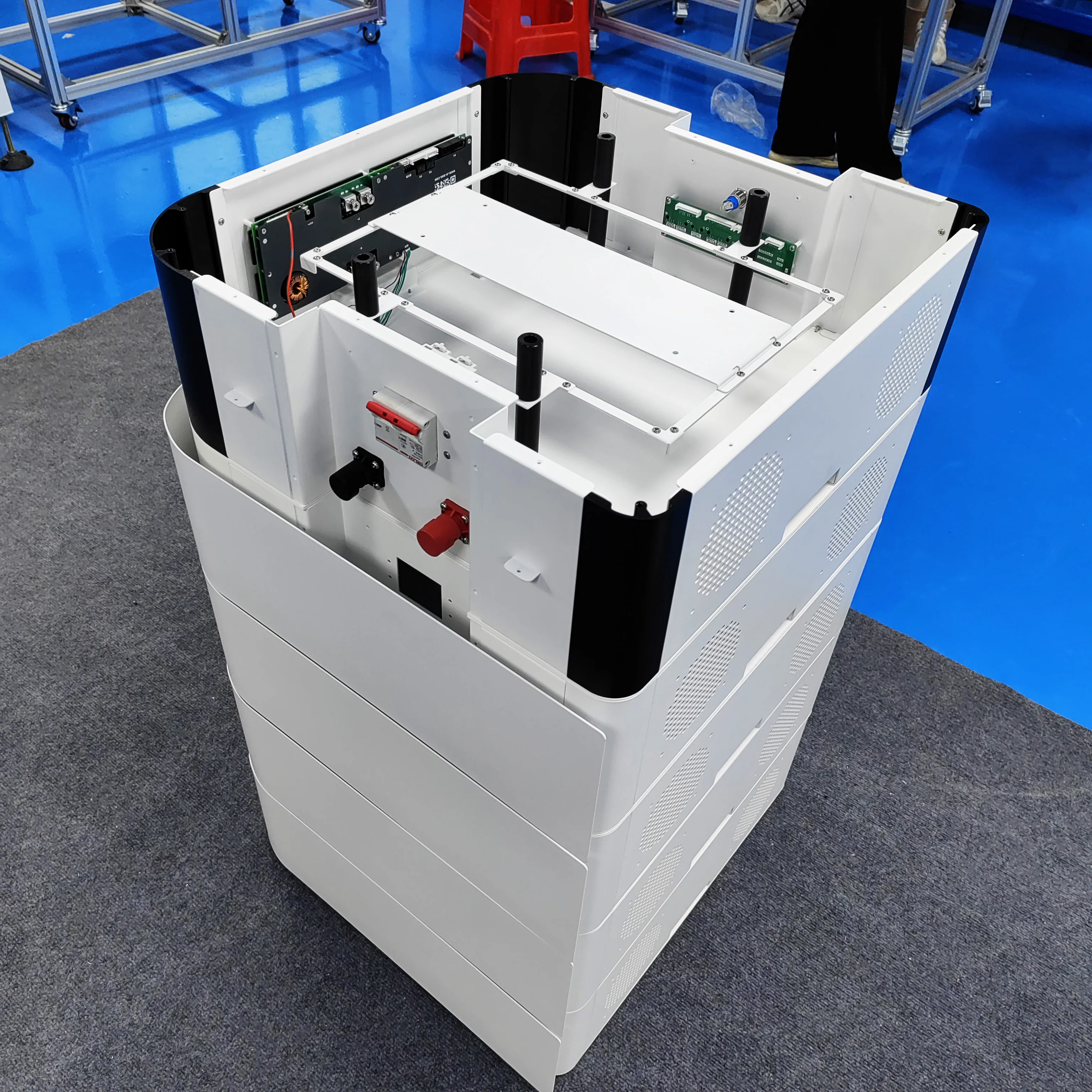 2025, heißer Verkauf, Kamikawa, modernes, stapelbares Energiespeichersystem für Zuhause, mit Batteriekästen, Set, Batteriekästen, Regalen