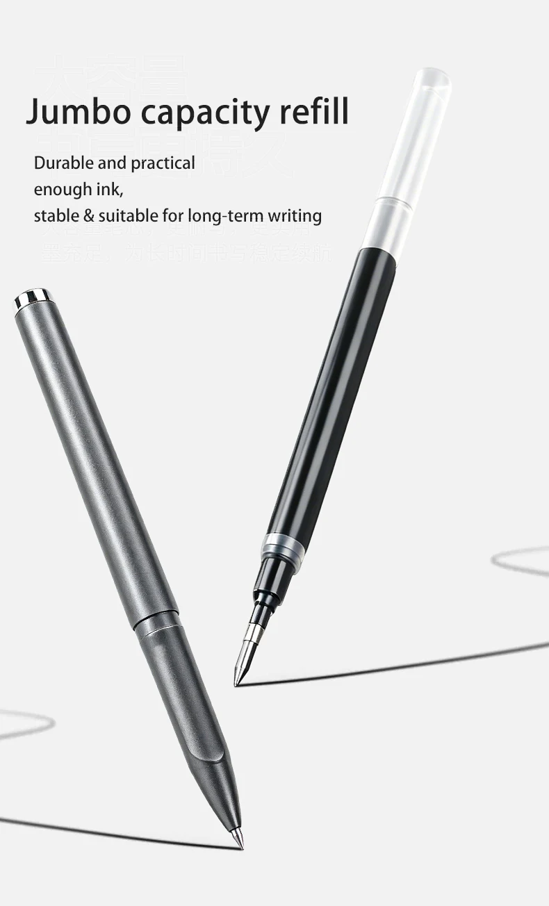 BAOKE Gelstifte mit hoher Kapazität, 0,5 mm/0,7 mm/1,0 mm Schreibstärke, schwarze Tintenfarbe, 4 Farbvarianten, für Büro, Geschäft und Schule – Detail 6