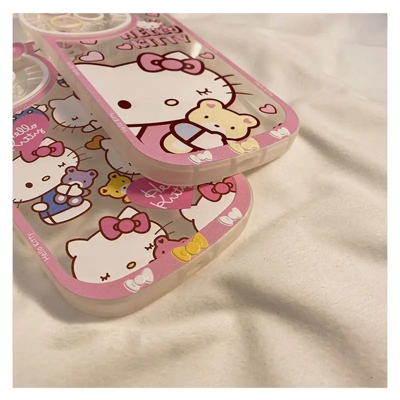 Sanrio Hello Kitty Kawaii Happy Phone Case For iPhone 15 14 13 12 11 Pro Max 7 8 Plus XR XS MAX Y2K Girl Anti Fall Back Cover