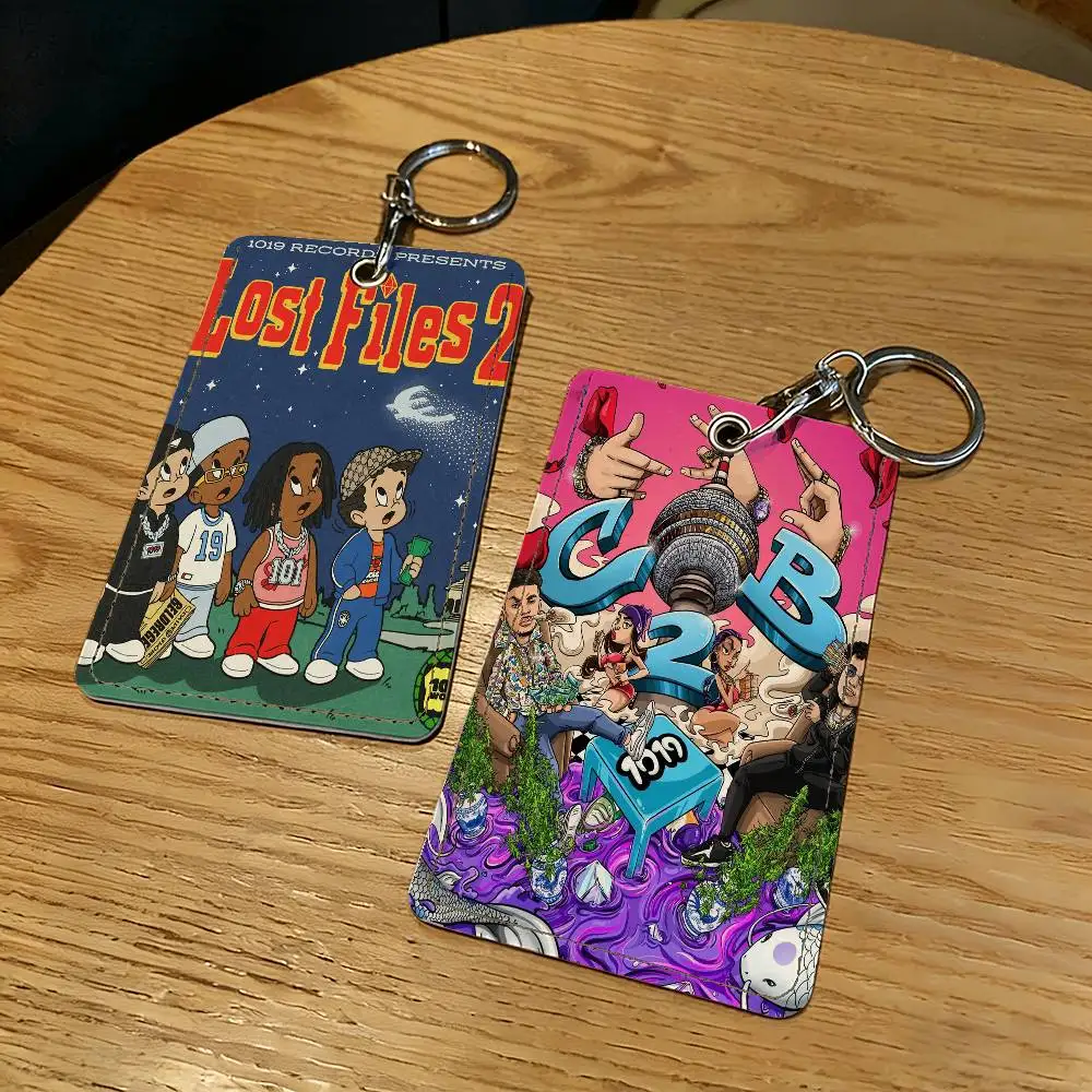 Rapper L-Lucio101 Lost Files 2 Card Holder Keychain Key Ring Door Lock Access Protective Case For Security Gift