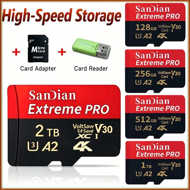

2026 New memory card micro tf sd card 128GB 256GB micro tf sd High Speed U3 mini TF card For Phone/Camera/mac/drone