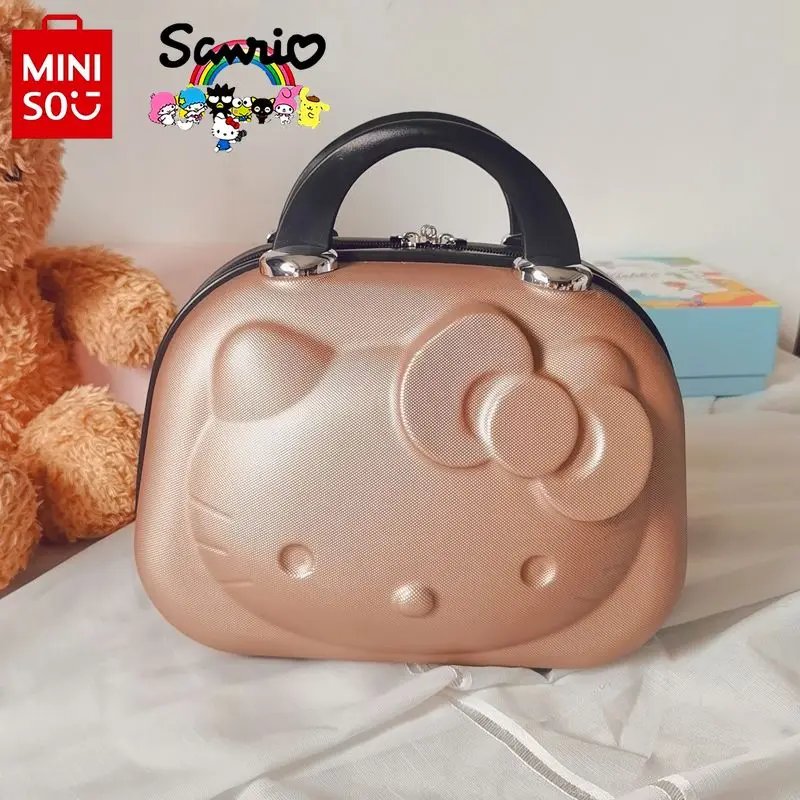 Imagem -03 - Miniso-mala de Viagem Feminina Hello Kitty Maquiagem Leve Estojo Multifuncional de Escalada Alta Qualidade Elegante