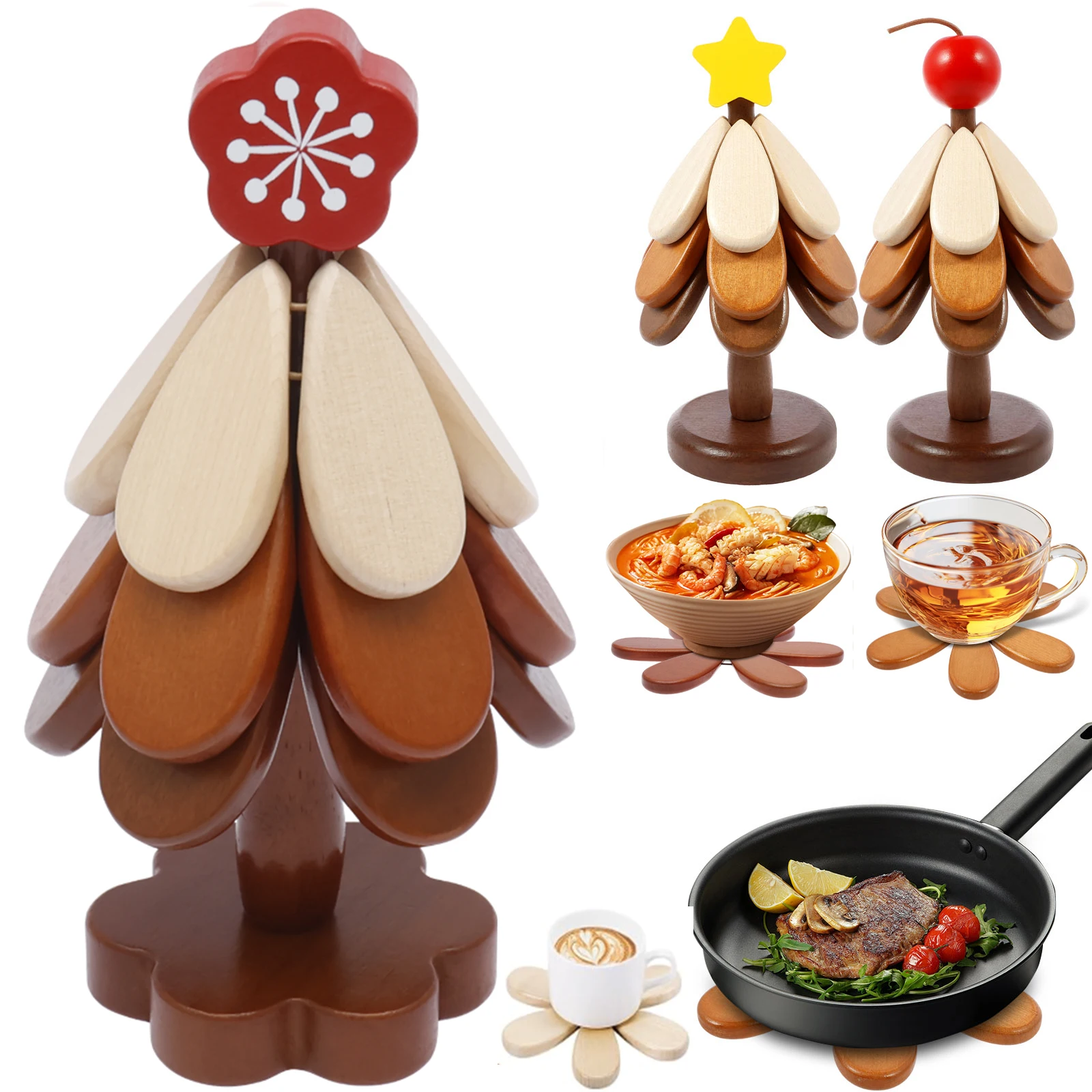 

Подставка для дизайна рождественской елки, деревянные подставки, декор, термостойкий коврик для стола, подставка для столовых приборов, горшок, кухонные аксессуары