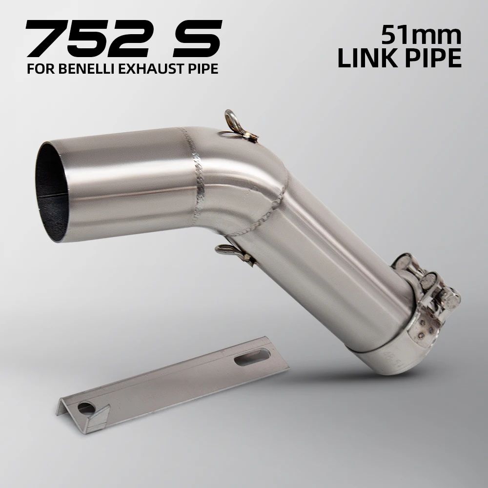 

For benelli 752s System Escape Slip On Front Middle Tube Link Pipe Connect 51MM Muffler full Motorcycle Exhaust System