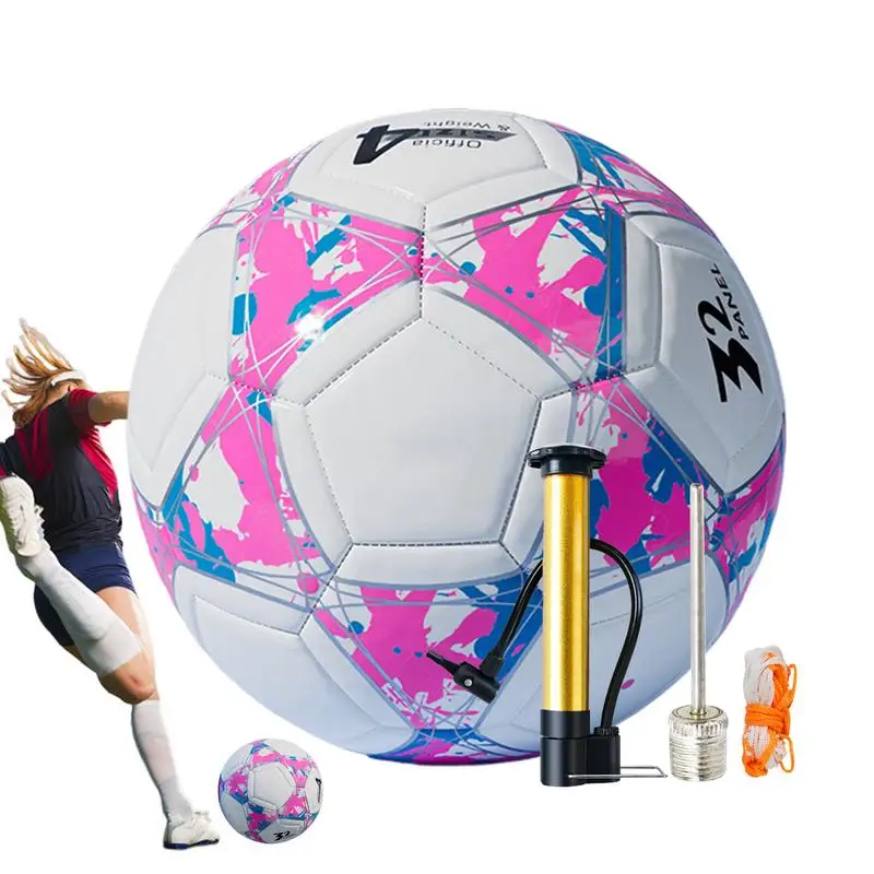 Youth Soccer Ball Training Practice Soccer Ball Training Practice Soccer Ball with Pump and Net Bag Machine Sewing