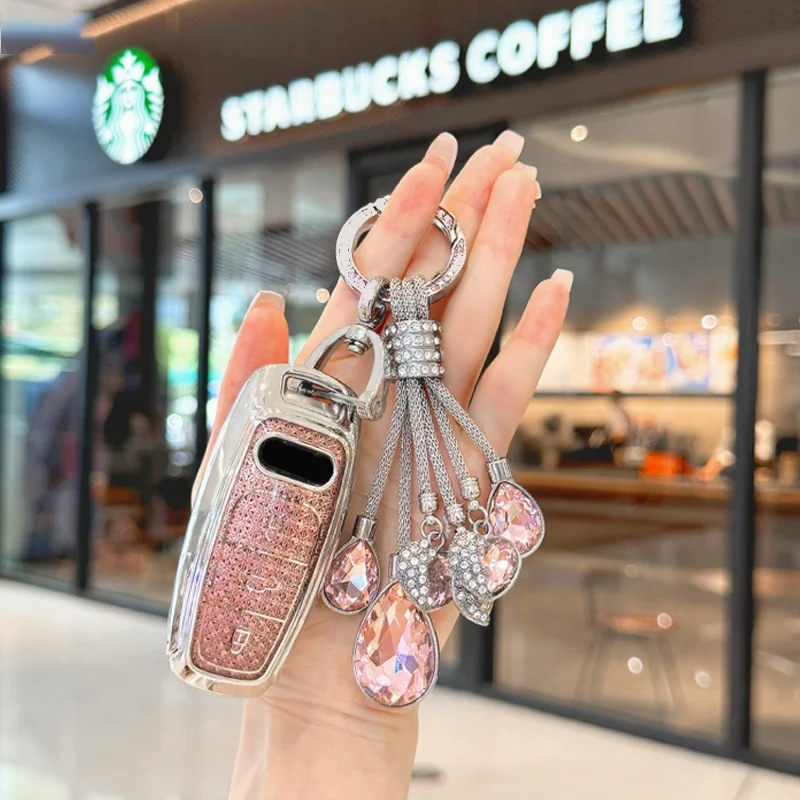 

NEW Fashion for Audi Q8 RS A6 C8 S6 RS6 A7 S7 RS7 A3 8Y A8 D5 4N RS E-tron GT Q4 Q7 4M Car Key Case Cover Fob Holder Keychain