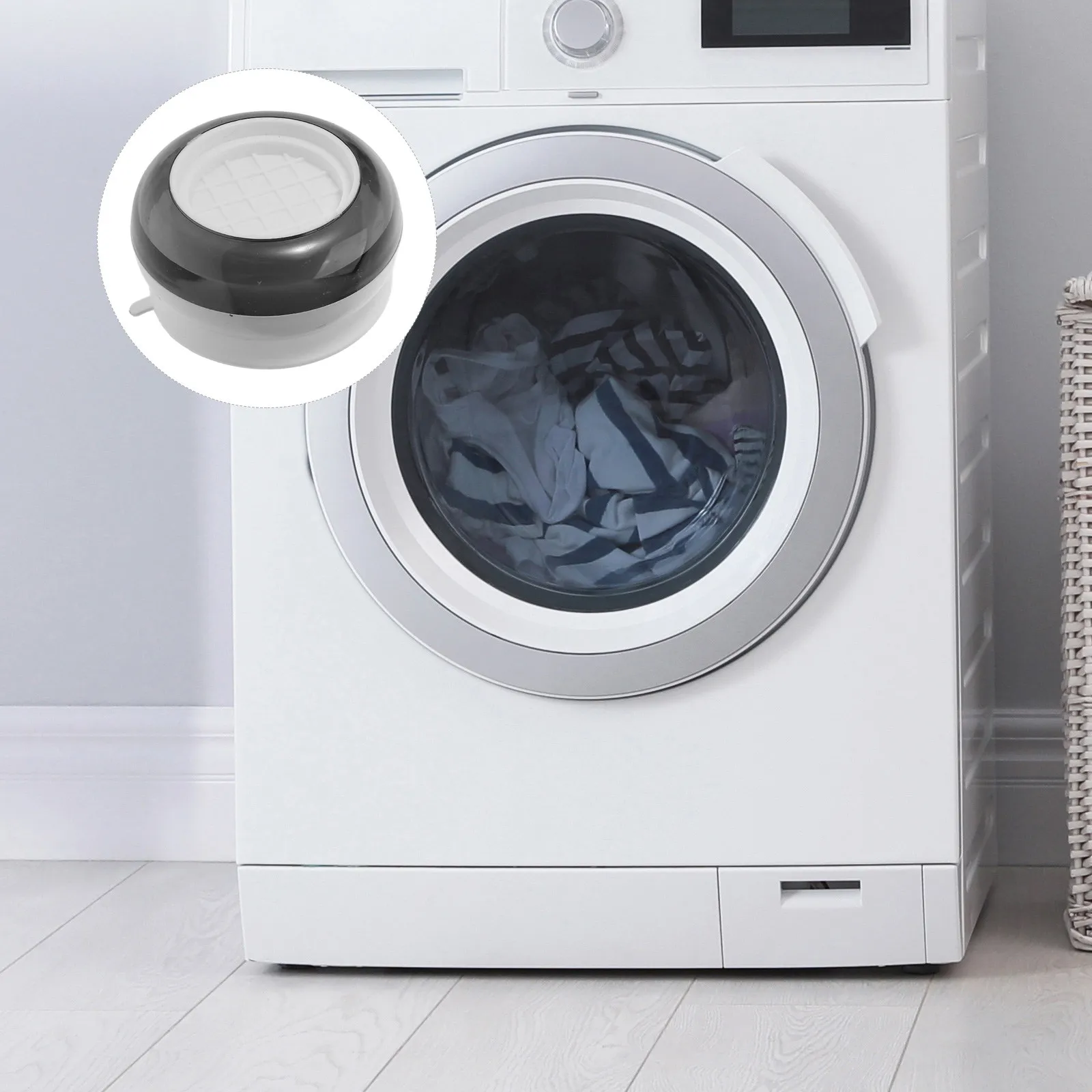 4Pcs Anti Vibration Pads Washing Machine Stabilizer Feet Pads Noise Dampening Non Slip Furniture Risers Mat for Washer and Dryer