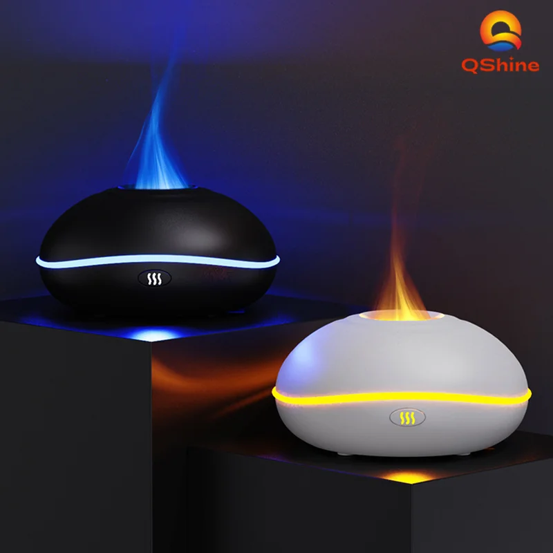 Diffuser Essential Oils Air Humidifier With 7 Color Led Fire Flame Ultrasonic Mist Maker Fogger Water Replenisher Aroma Diffuser