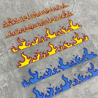 2PCS Flame Motorcycle Stickers Waterproof DIY Motorbike Side Panels Fuel Tank Fairing Scooter Vinyl Decals Cool Decoration