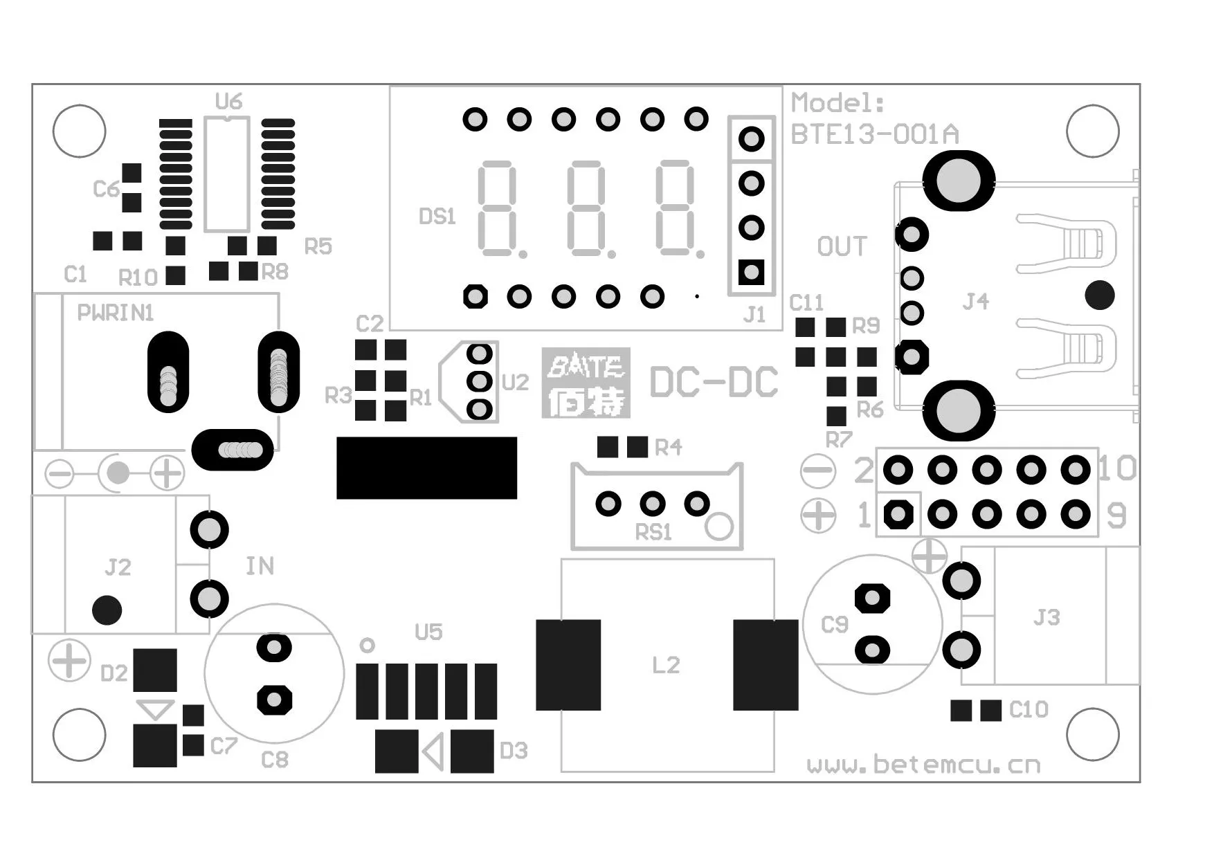 LM2596S-ADJ DC 4.5~40 to 1.25-37V Adjustable Step-Down Power Module + LED Voltmeter + USB Port +2.54mm Needle Easy Use