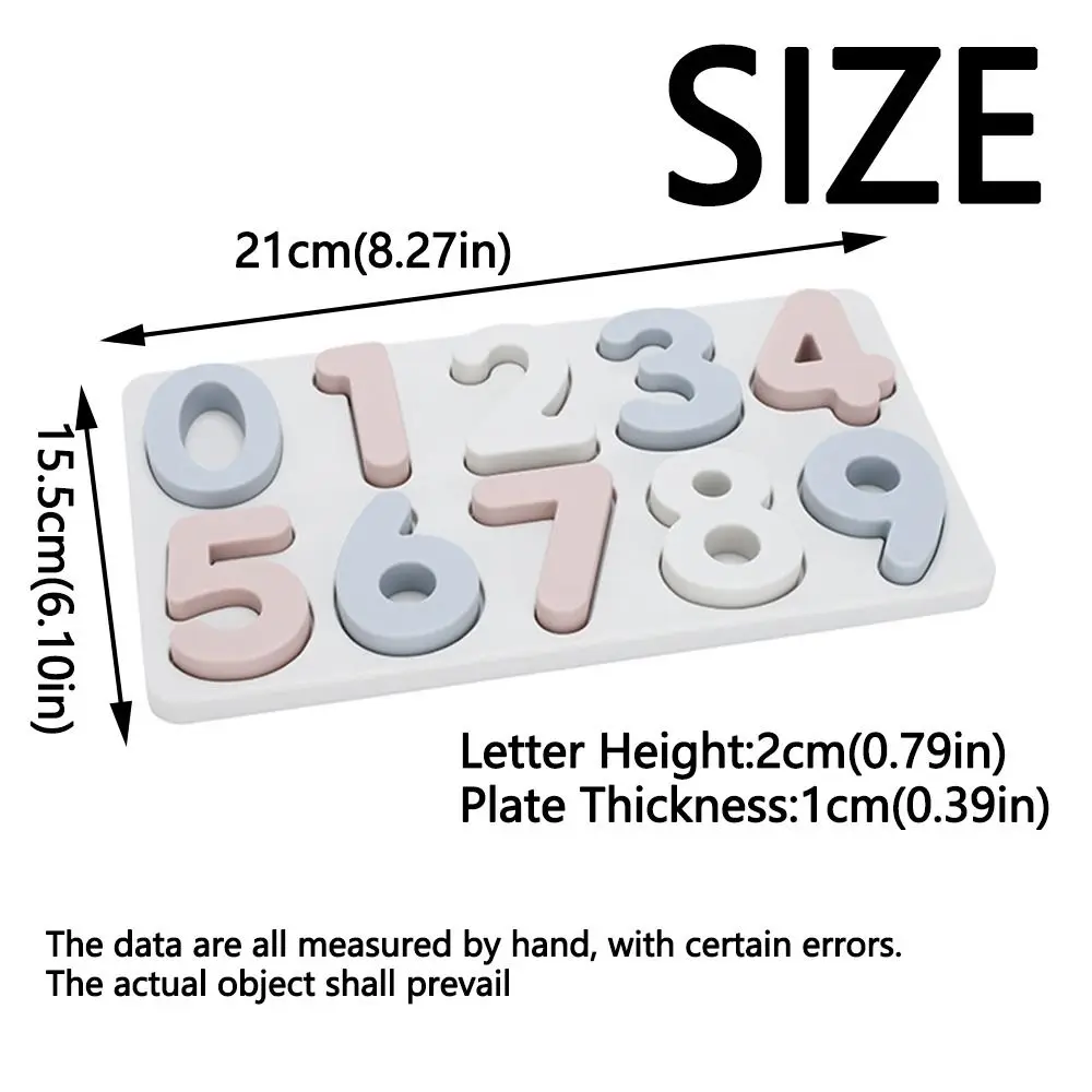 Creative Early Education Digital Puzzle Silicone Pastel Colors Number Board Toy BPA Free Interactive Number Matching Games