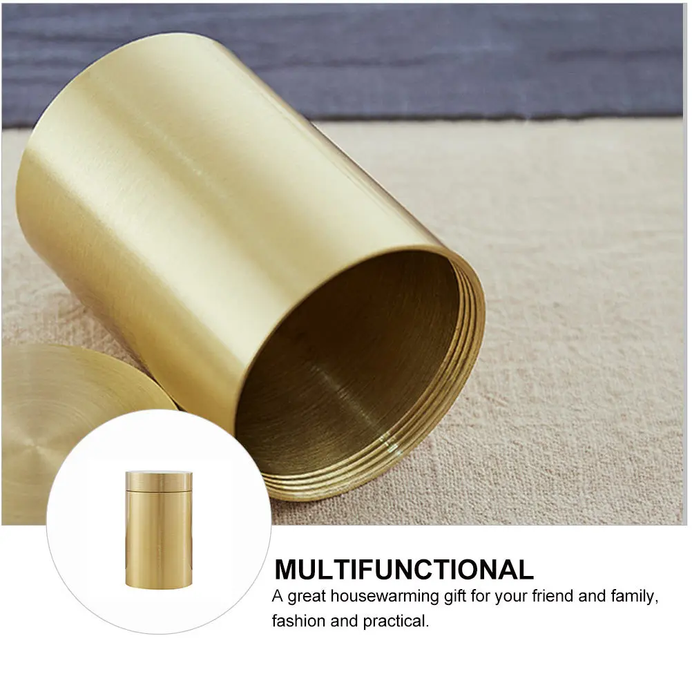 

1pc Metal Toothpick Box Golden Creative Storage Organizer Rustproof Long Lasting Household Kitchen Use Dispenser For Home