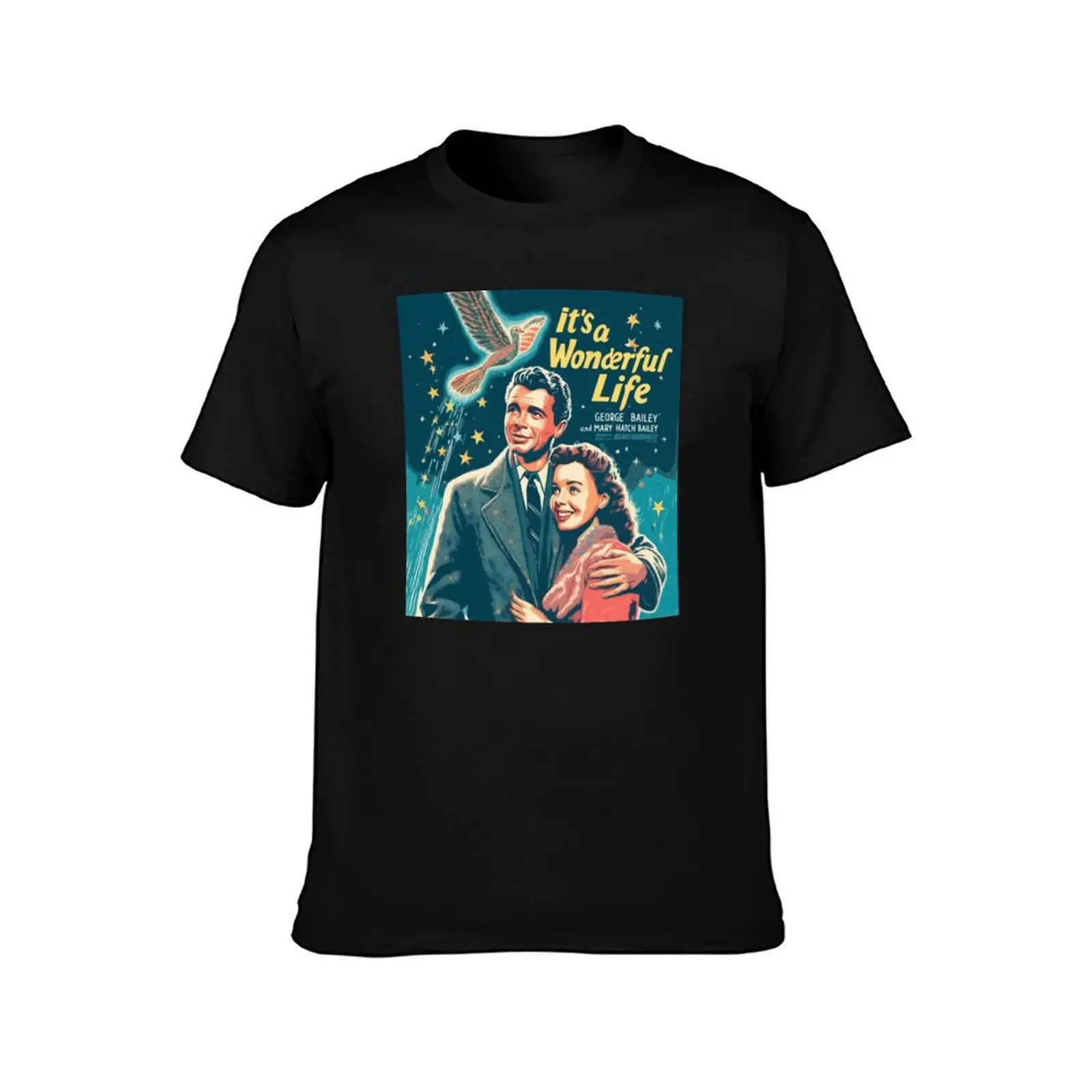 إنها حياة رائعة - فيلم عيد الميلاد كل مرة حلقات جرس الملاك يحصل على أجنحتها تي شيرت كلاسيكي تي شيرت رجالي