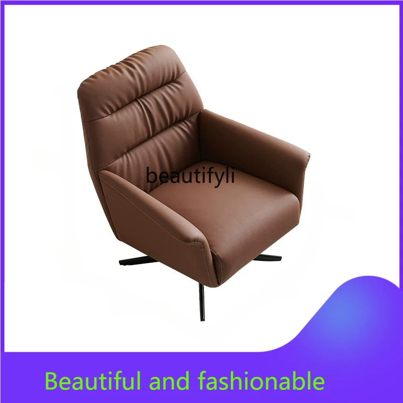 

Italian Leisure Minimalist Lazy Bone Chair Modern Light Luxury Family Leisure Arm Chair Living Room Balcony Office Lounge Chair