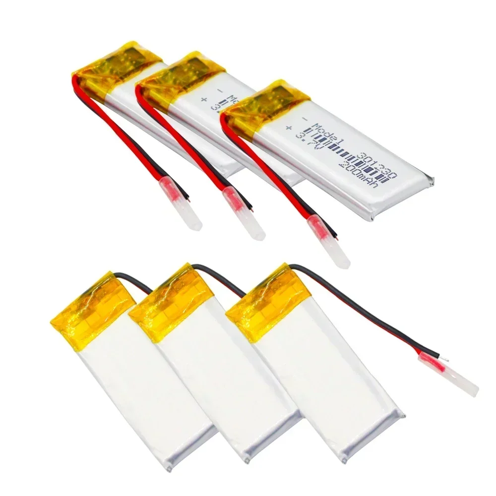 3.7v 200mah lithium polymer battery 301230 li-polymer Rechargeable battery 301230 For bluetooth earphone toy recording pen sound