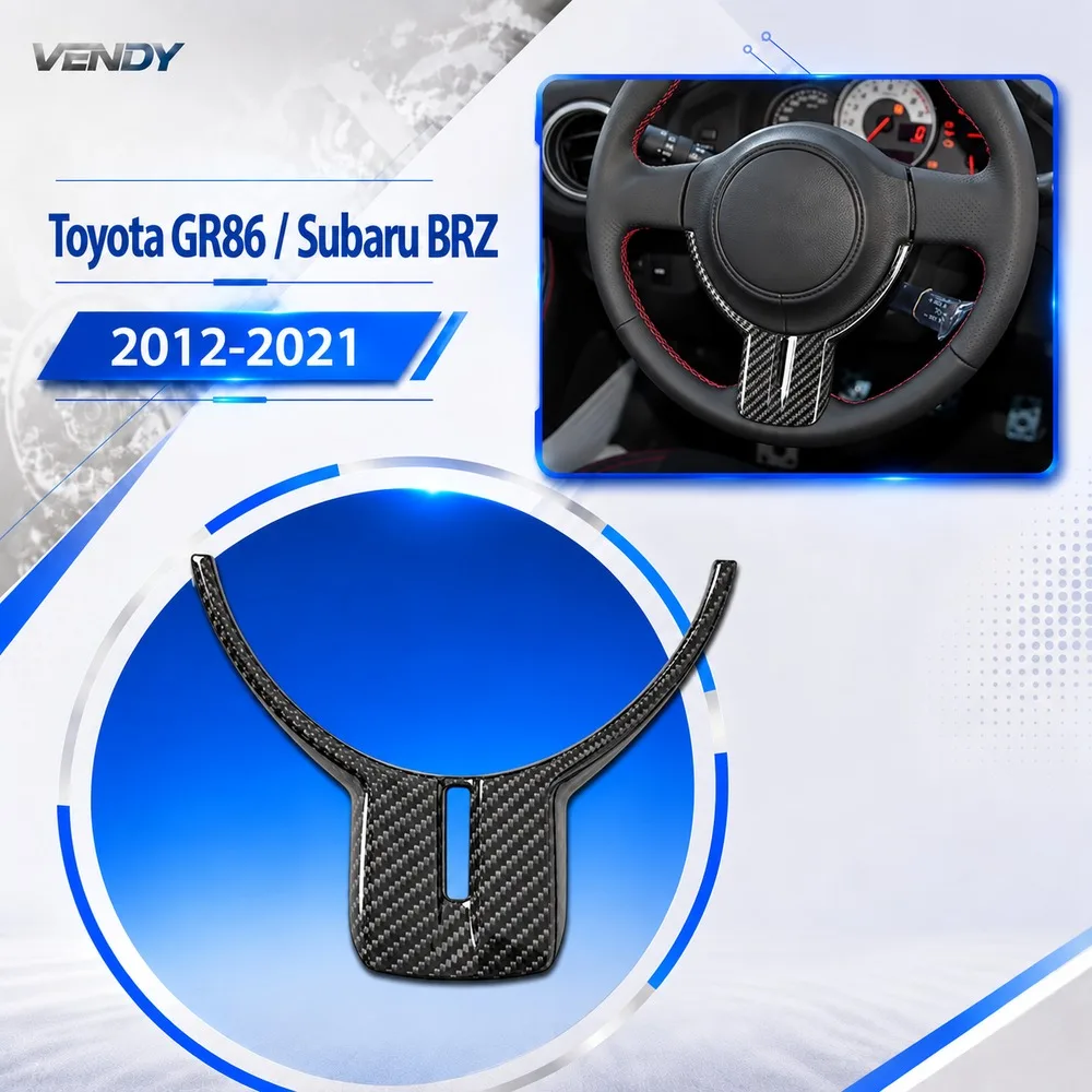 Real Carbon Fiber For Toyota GR86 Subaru BRZ 2012-2021 Steering Wheel Base Frame Cover Trim Modified Parts Accessories