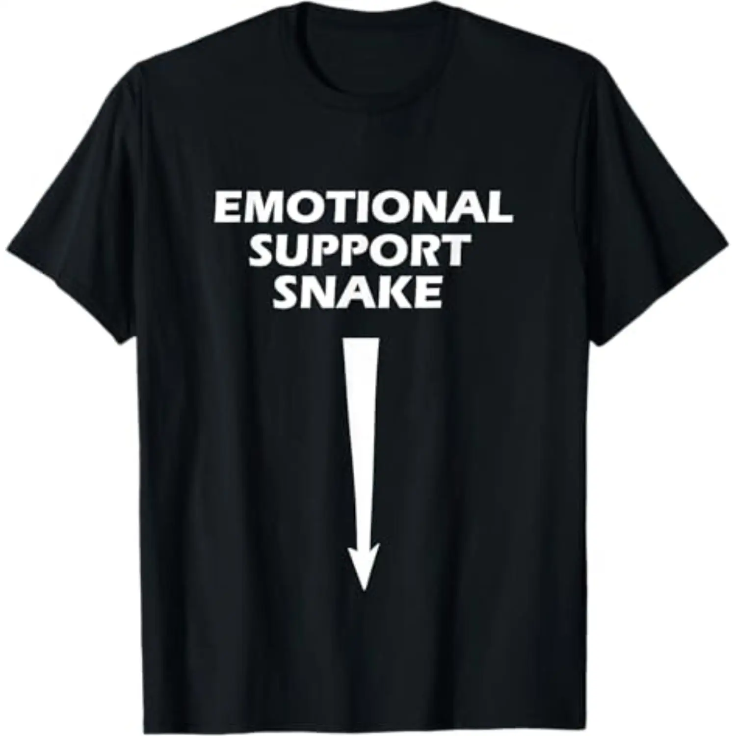 

Funny "Emotional Support Snake" T-Shirt, Sarcastic Quote Graphic Tee, Men's Humorous Saying Top, Casual Streetwear, Novelty Gift