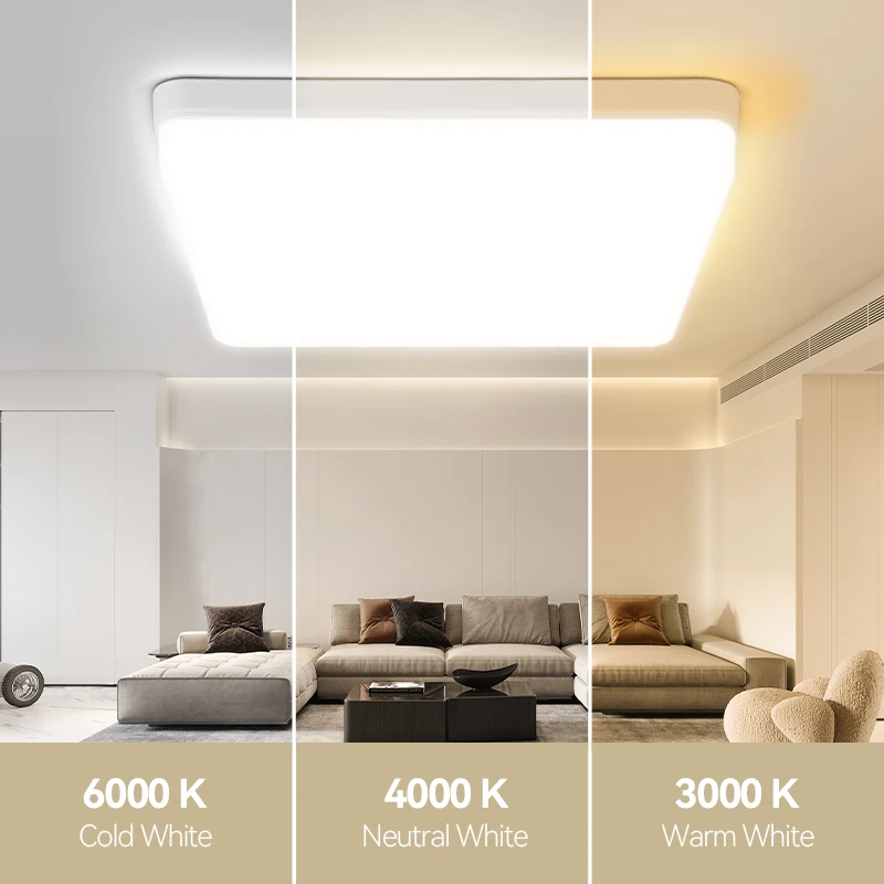 Ceiling Light White Square Ceiling Light Modernas Lâmpadas de Teto LED, Luzes de Painel Quadrado, Sala, Quarto, Cozinha, 110V, 220V, 15 W, 20 W, 30