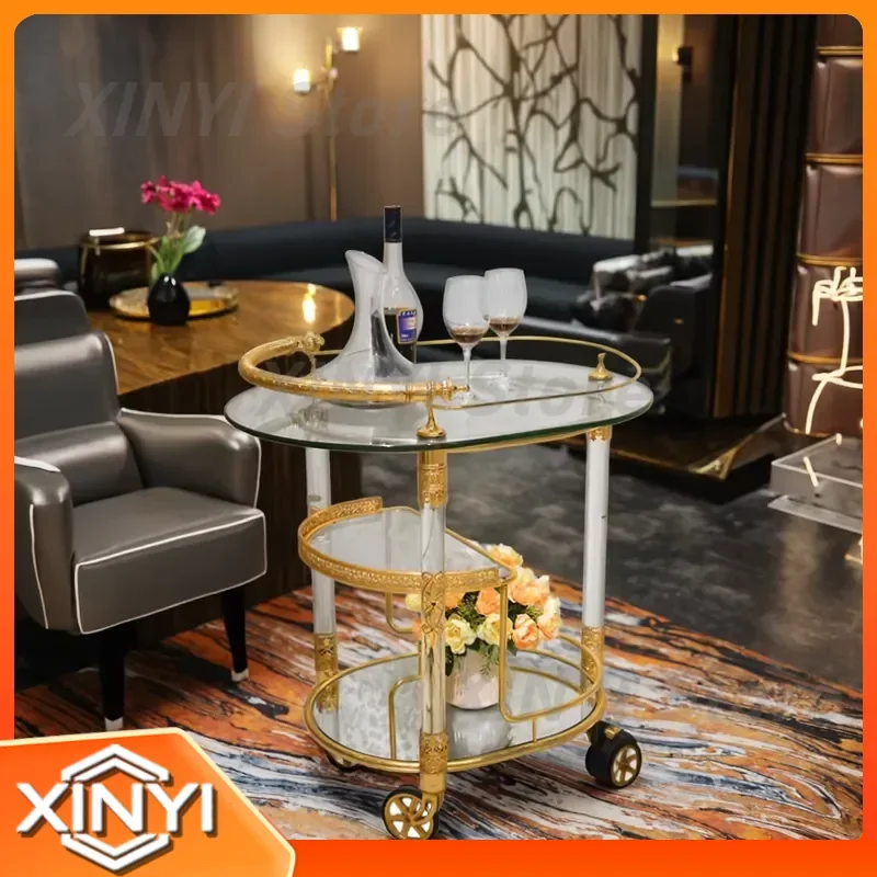 Modern Luxury Metal Bar Cart for Home Hotel Kitchen Living Room Outdoor Use for Supermarket Direct Factory Sale bar cart with