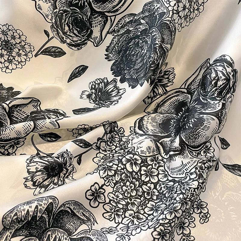 Design Satin Seide Schal Hijab Schal Frauen Mode Sommer Sonnencreme Strand gestohlen Wraps Bufanda weibliche Kopftuch Echarpe neu – Detail 15