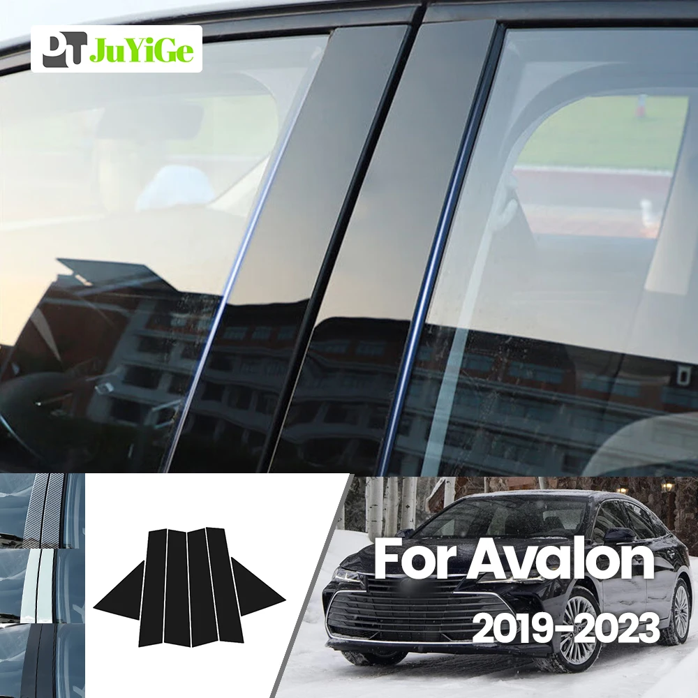 

For Toyota Avalon XX50 2019-2023 2020 2021 2022 Bright Black Carbon Fibre Window Door B C Sticker
