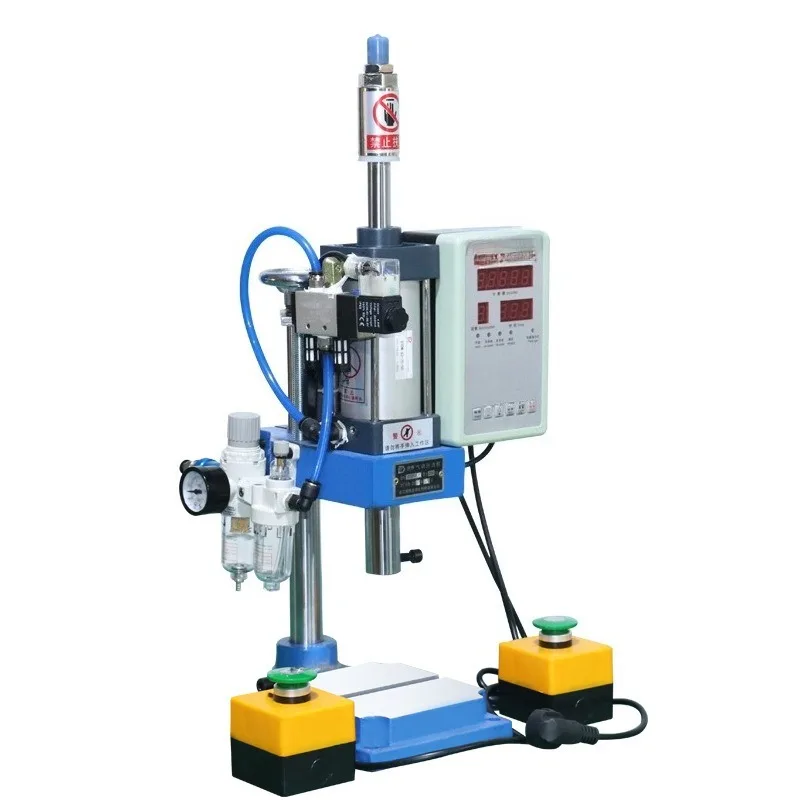 Compact Bench Top Pneumatic Punch Press 200KG Automatic Riveting Machine Air Powered Crimping Press Small Desktop Puncher