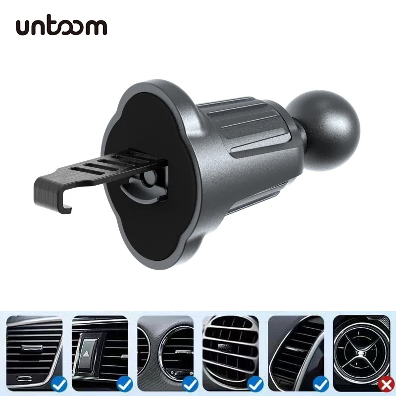 Car Air Vent Clip 17mm Ball Head for Universal Car Phone Holder Car Air Outlet Hook Clamp for Mobile Phone Bracket Accessories