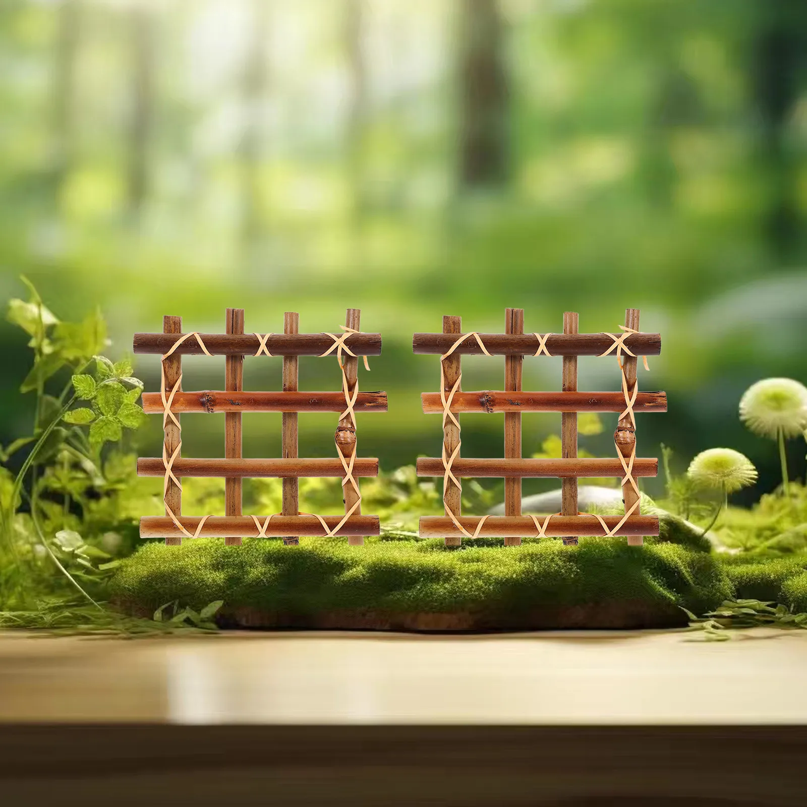 2 unidades de cerca de bambu, - Bonsai Garden Landscape Design avaliação e preço