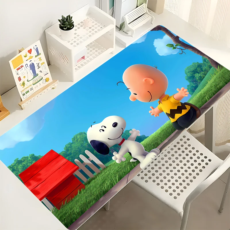 

Mouse Pad PC Accessories Keyboard Pad Office Desk Mat Anti Slip Mousepad Cartoon S-snoopy Large Gaming Mats Rubber Extended Pad