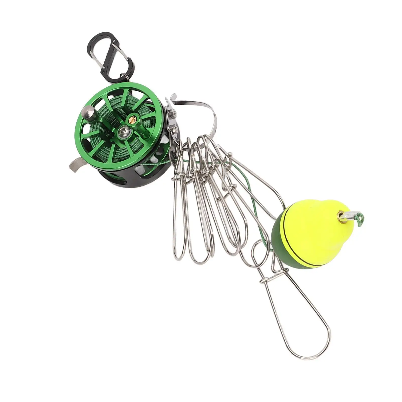 6/7m Telescopic Portable Live Fish Stringer Clip - Waist Hanging Fishing Reel Handle Lock Buckle