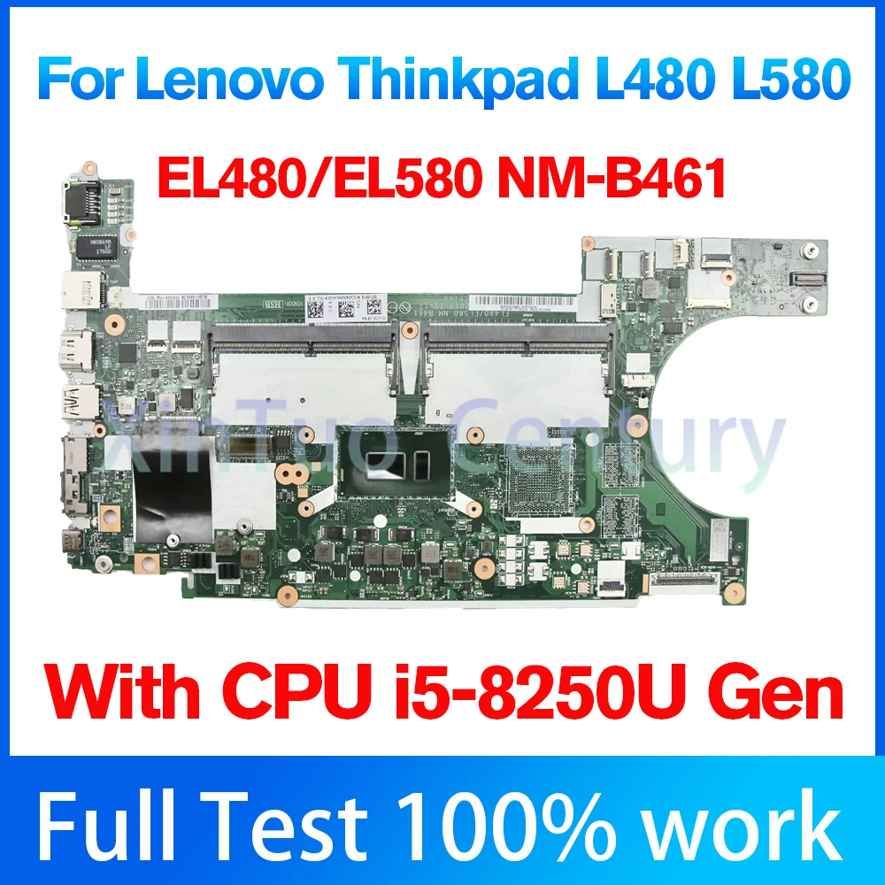 NM-B461 For Lenovo Thinkpad L480 L580 placa base para ordenador portátil con i5-8250U CPU UMA FRU: 01LW293 100% Tested Work