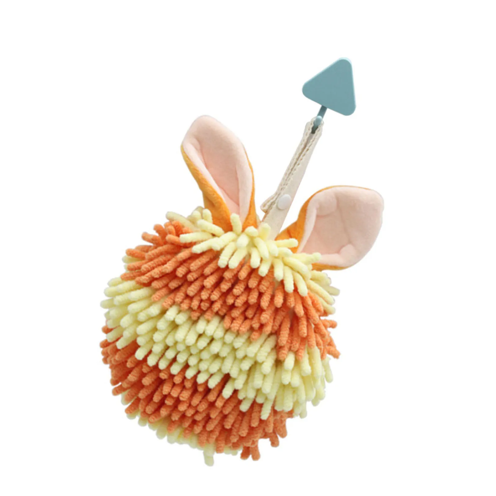 Cute Rabbit Fuzzy Ball Hand Towel Super Absorbent Adorable Rabbit Fuzzy Ball Decor Towel Quick-Dry for Bathroom Kitchen Spa