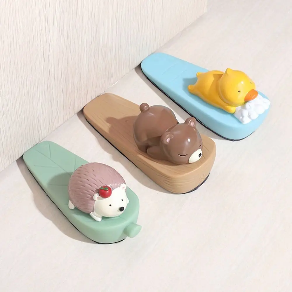 Cute Cartoon Animal PVC Door Stopper Mute Silent Shock Absorbent Door Block Home Anti-collision Wall Protector Door Hardware