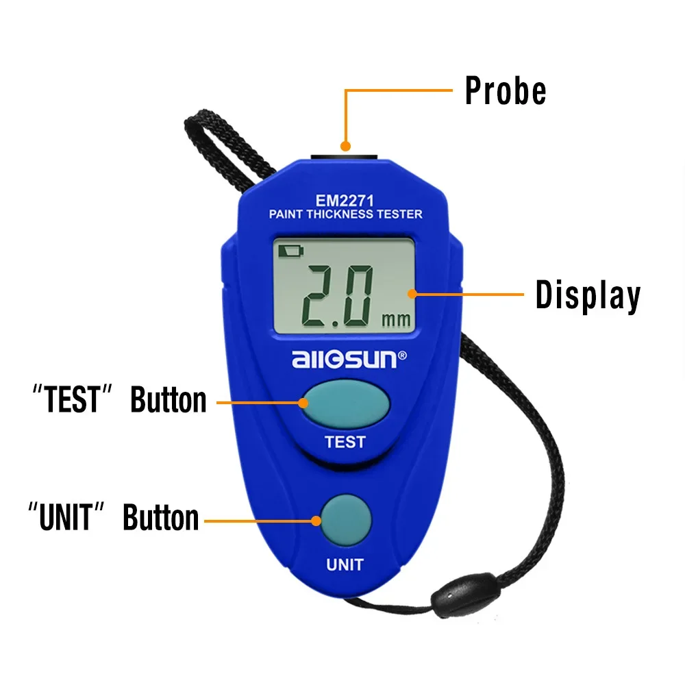 EM2271 Thickness gauge, coating film tester, automotive paint surface tester, used car paint thickness measurement