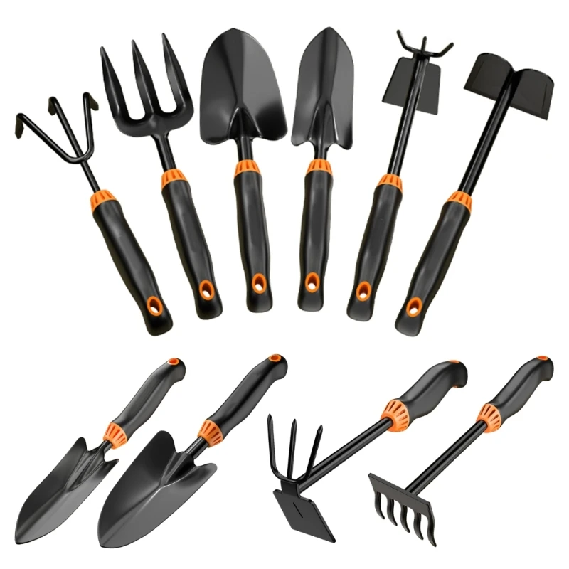 Super Practical Garden ชุดเครื่องมือสแตนเลสพลั่วสวน RakeTrowel เครื่องมือ M4YD