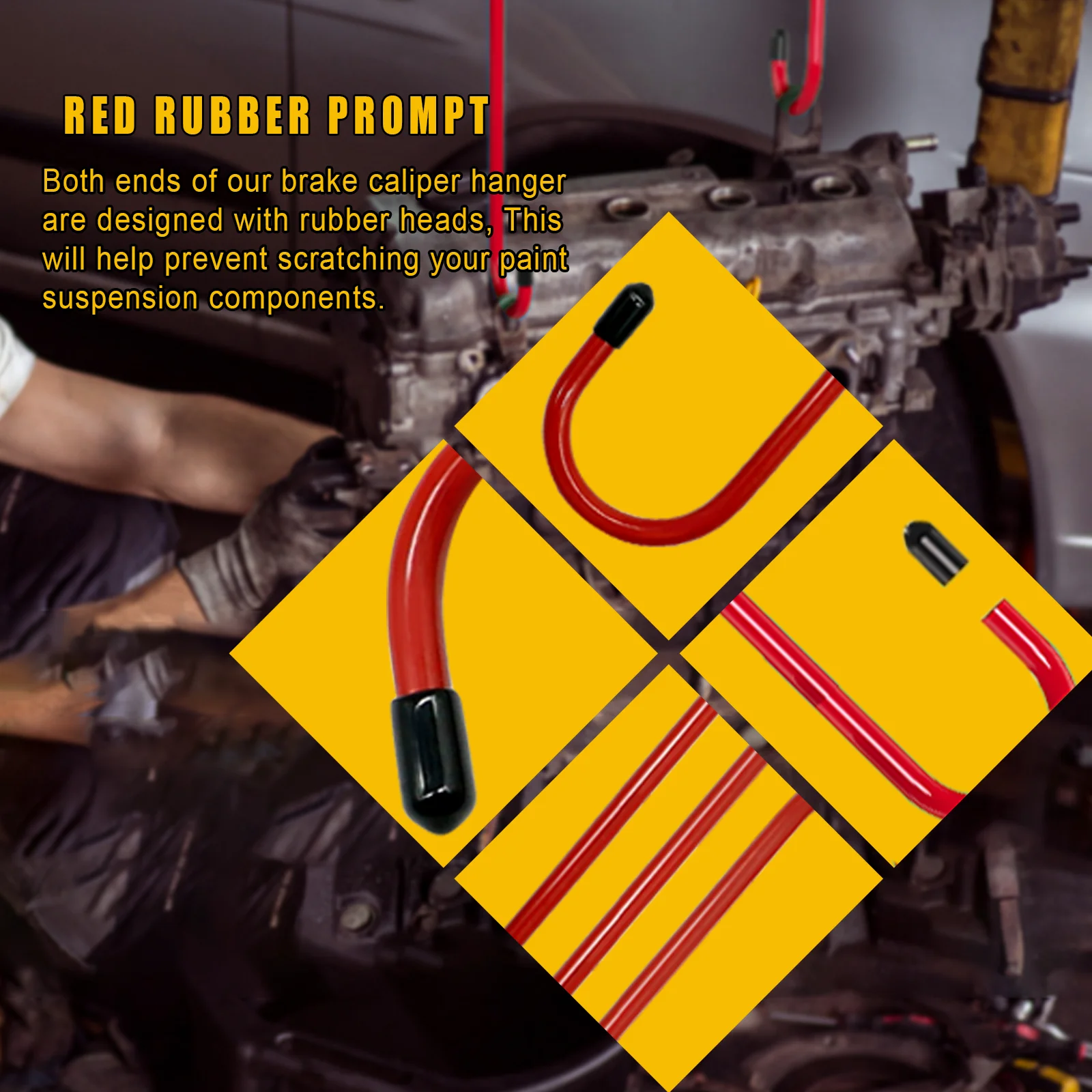 Automotive Brake Caliper Hanger S-Shape Suspension Disc Service Tool - Service Brake Caliper Hooks for Automotive Repair view 6