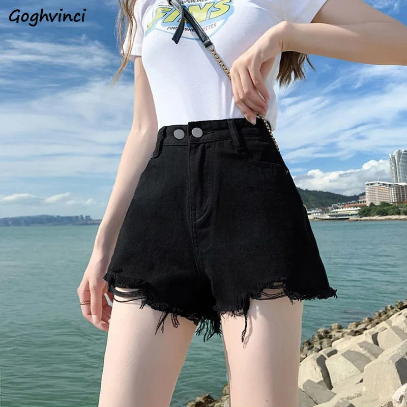 

Denim Shorts Women Korean Fashion Vintage Chic Popular Cozy All-match Solid Hole Trendy Summer Sweet Spicy Girls Streetwear Y2k