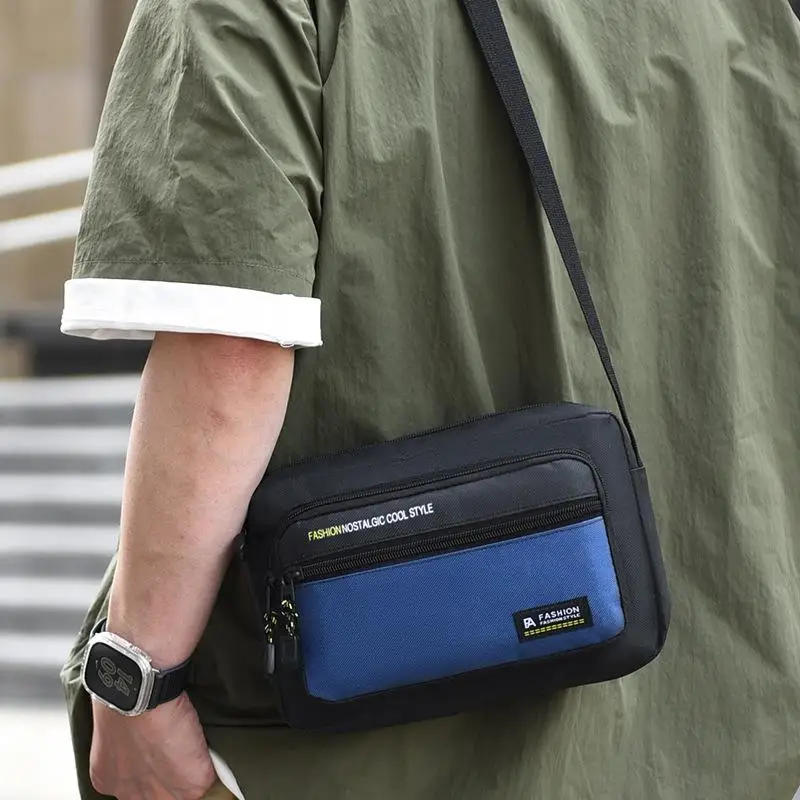 

Мужская сумка через плечо, многослойная деловая сумка для денег, чехол для мобильного телефона с мягкой ручкой, повседневная сумка на плечо для отдыха