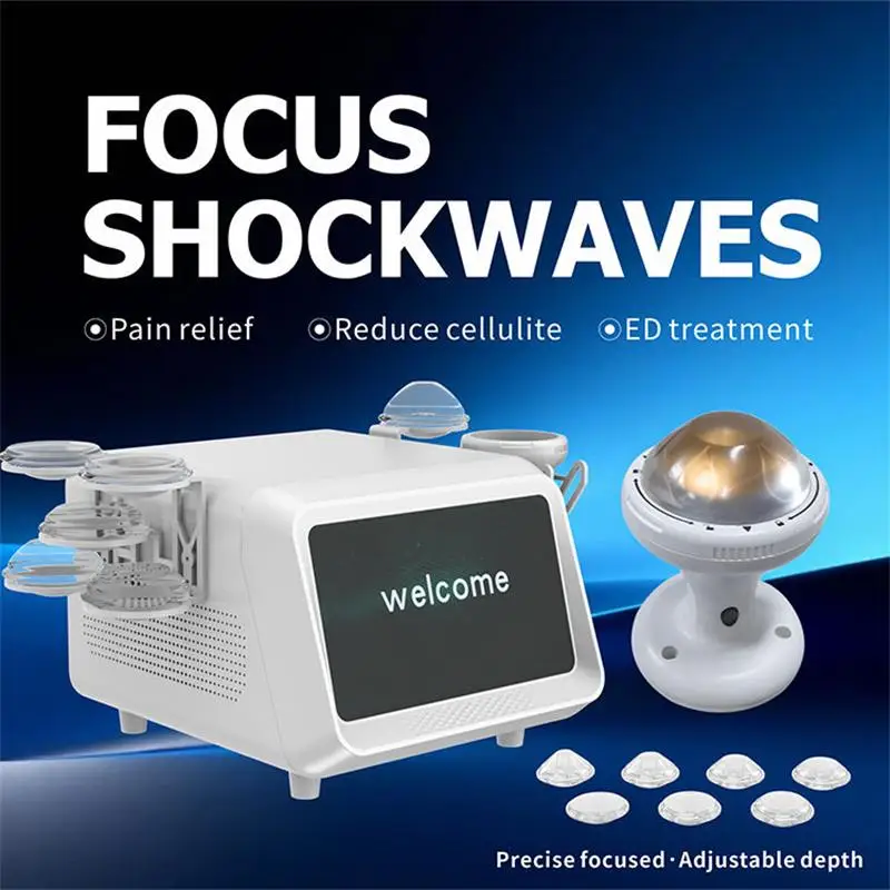 Professional Focused Shockwave Therapy Machine 1~10Bar Adjustable Energy for Muscle Joint Pain Relief Body Physical Care Device