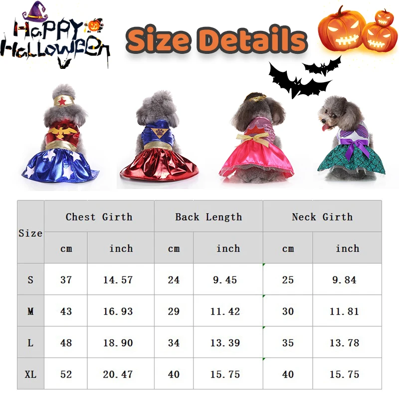 Pet Dog Dress Halloween Super Claw Skirt Cat Princess Dress Up Outfit Chihuahua Yorkie Party Funny Cosplay Clothes Pet Costume