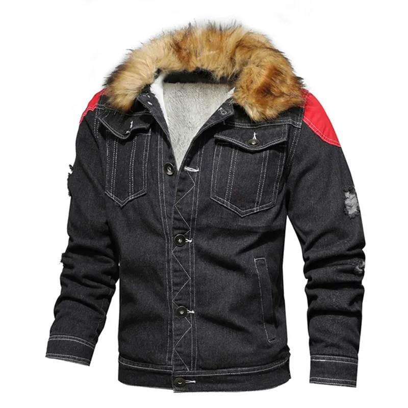 Men Winter Jean Jackets Outerwear Couple Warm Denim Coats New Men's Large Size Wool Liner Thicker Winter Denim Jackets Men MY210