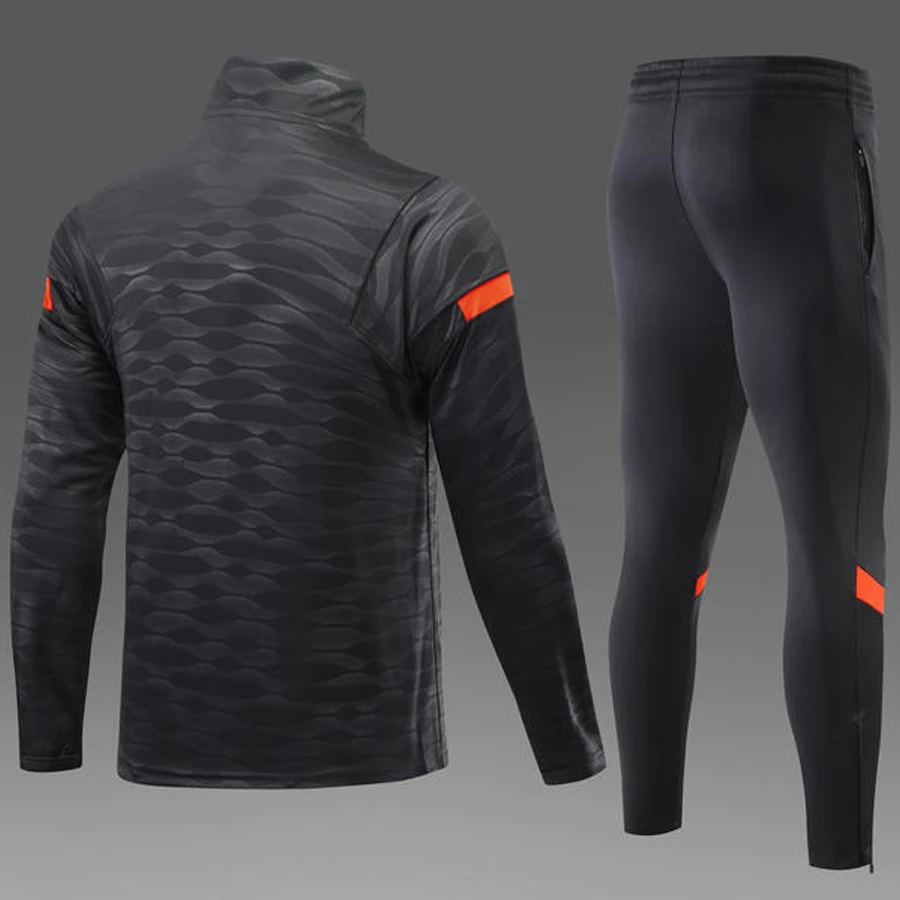 Chándales de fútbol de alta calidad, traje de entrenamiento de fútbol para adultos, chaqueta deportiva, pantalones, uniforme de fútbol al aire libre