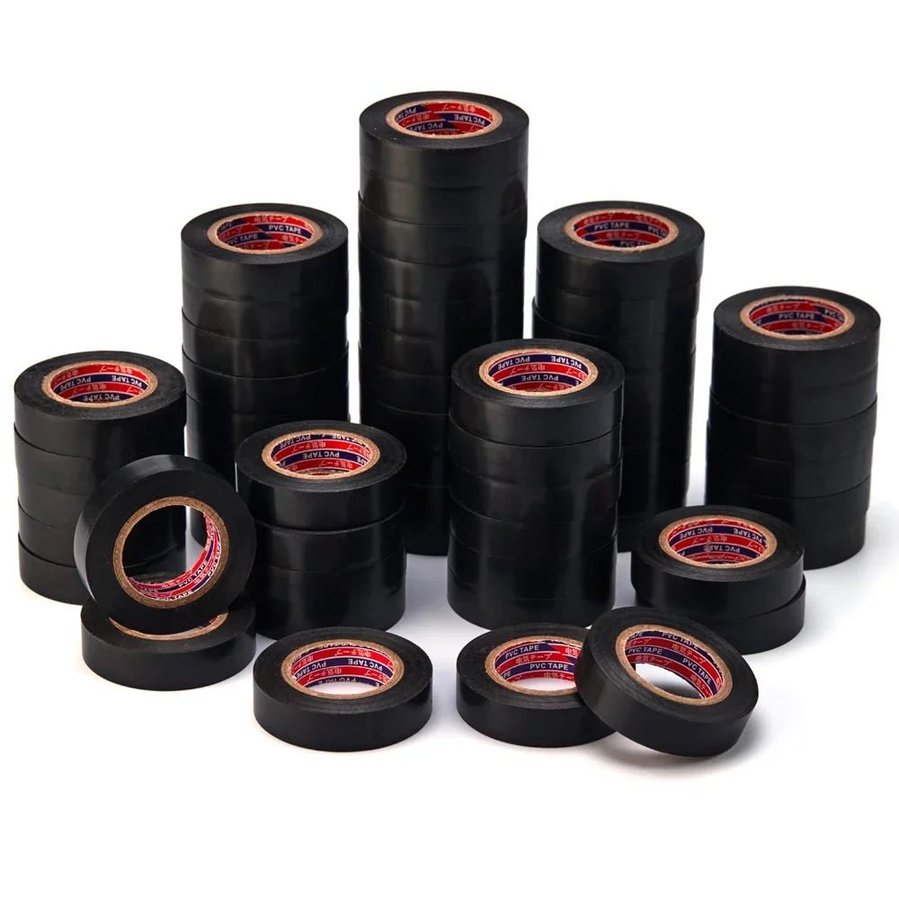 

8PCS/LOT,15M Insulated Electrical Tape High Adhesion Waterproof Tape Red Yellow Green Blue Black Super Stick PVC Electrical Tape