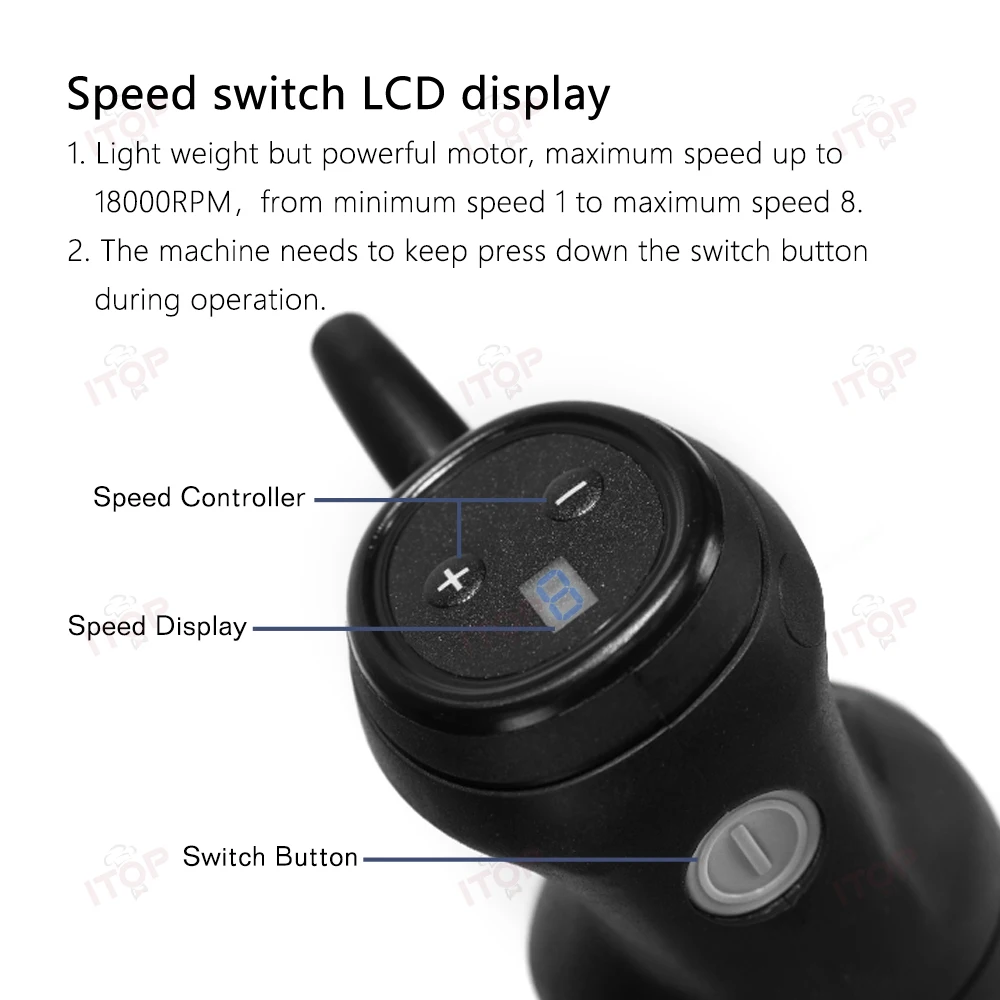 ITOP Handheld Blender 220 W 250 W Immersion Blender Stick Food Mixer Durle Commercial/ Use 8 Files Speed 4000-18000 RPM