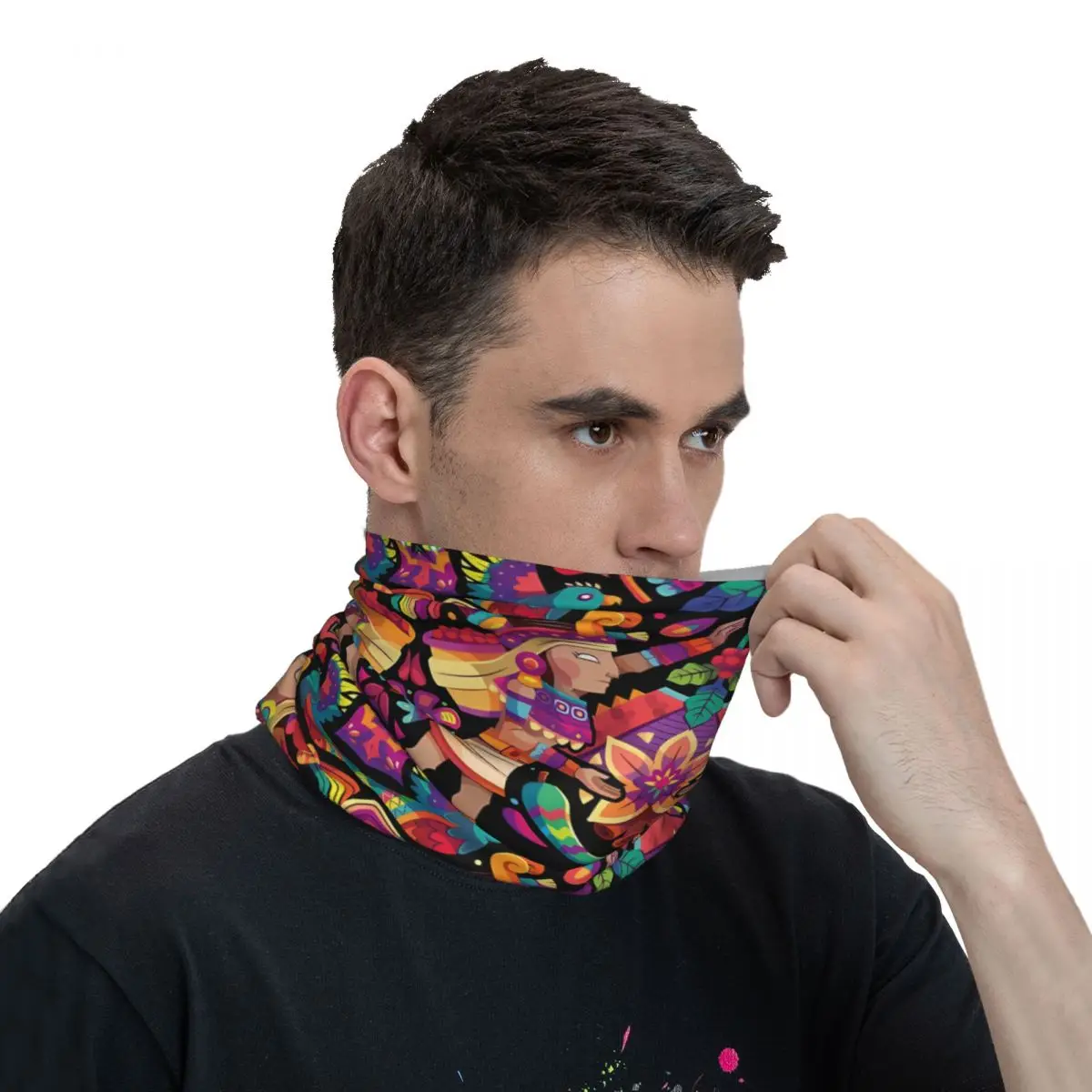 Foulard de la Culture Africaine en Polyester, Foulard de la raq, Masque pour le Cou et le Visage