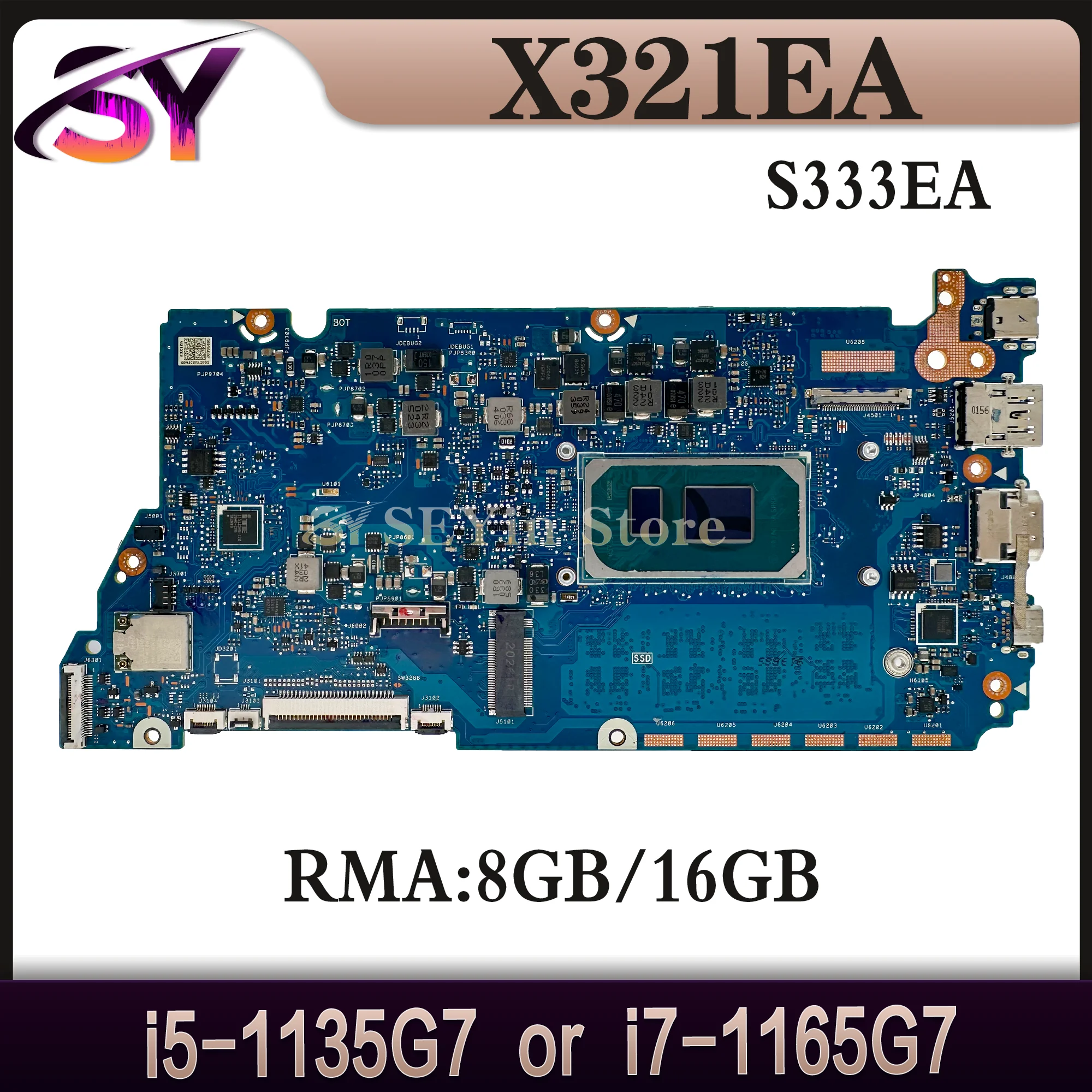 

X321EA Mainboard For ASUS S333EA K333EA X321E Laptop Motherboard i5-1135G7 i7-1165G7 RAM-8GB/16GB