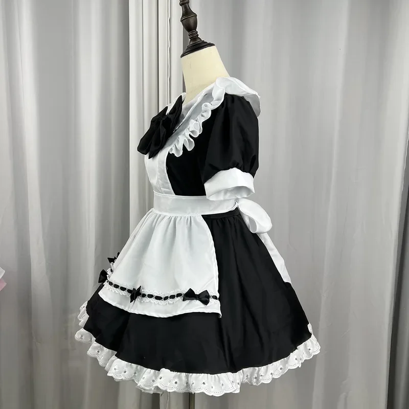 Robe Lolita Sexy Noire et Blanche pour Cosplay, Tenue de Servante, Tablier de ixd'Halloween, 303