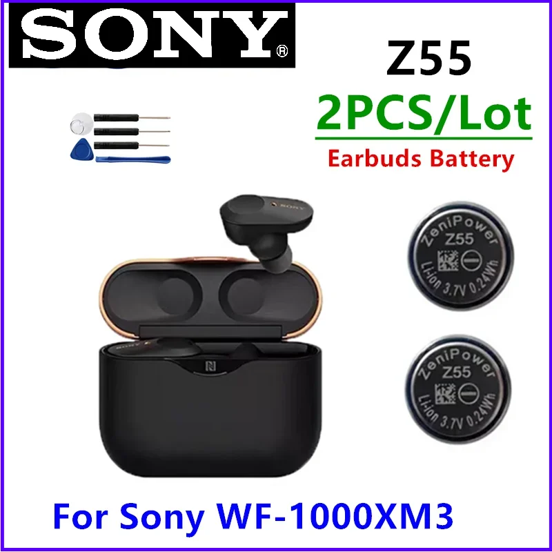 New Battery Z55 replacement CP1254 3.7V For Sony WF-1000XM3 WI-SP600NWF-1000X For Samsung Buds Plus SM-R175 EP-QR175 + tools