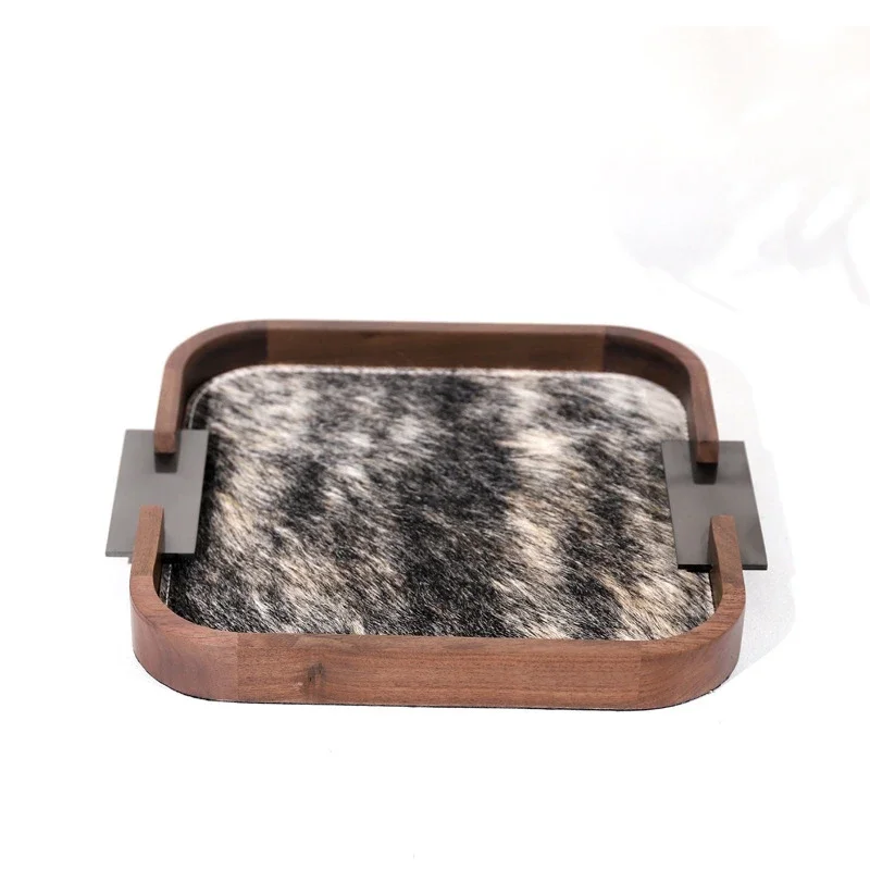 Danish black walnut Horse hair dish storage Soft decoration room tea table