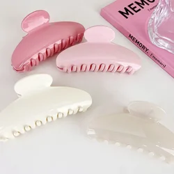 UXSL francese tinta unita temperamento semicerchio capelli grandi artiglio donne elegante fermaglio per capelli Shark Clip Lady Barrette accessori per capelli